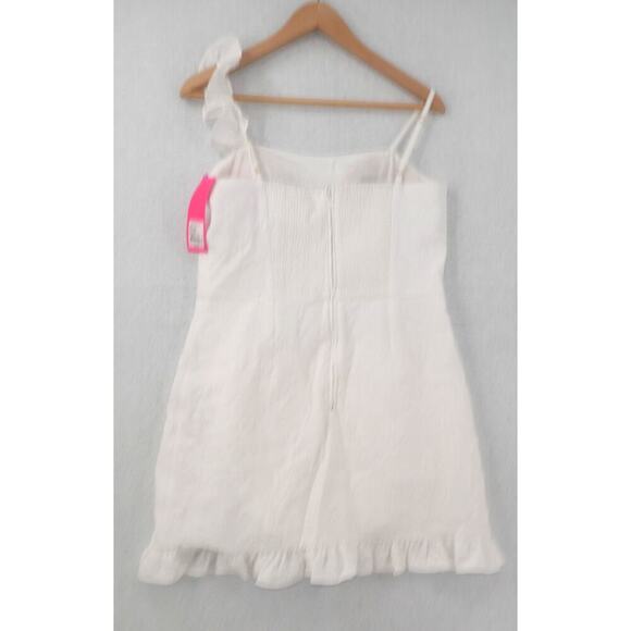 NEW Lilly Pulitzer Martha Short Romper White Pineapple Pucker Jacquard Size 8 - Picture 7 of 9